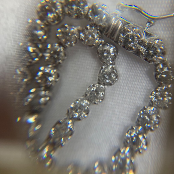 18k white gold 14ct diamond tennis necklace - Picture 6 of 11